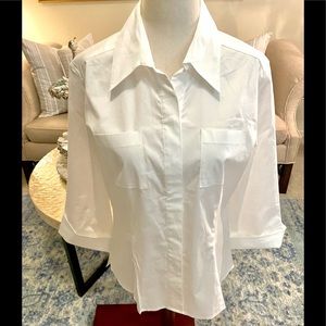 NWOT! Classic CRISP White Button Down SIZE 8